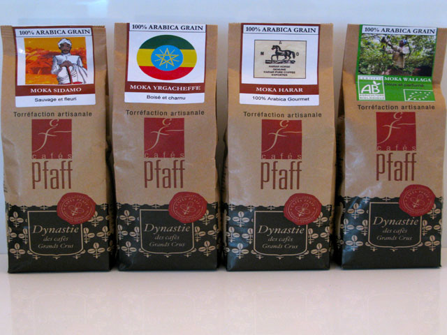 Assortiment de 4x250 grs de caf� Moka en grains