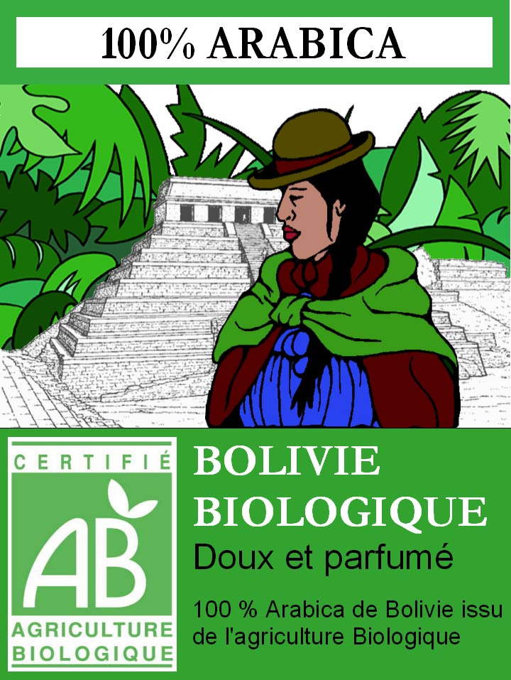 BOLIVIE - Extra Arabica " Altura " - caf� en grain biologique