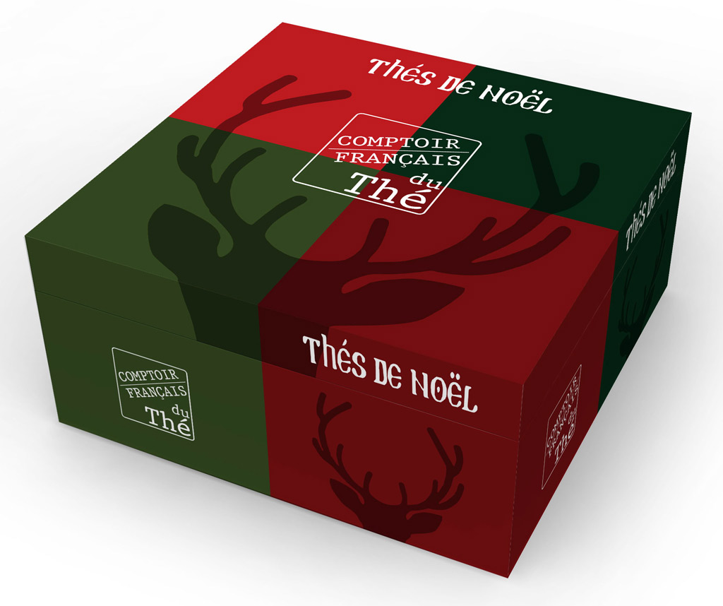 Coffret de No�l : 4 x 50 grs de th� et infusion de No�l