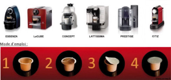 mode d'emploi capsules ne-cap compatibles nespresso