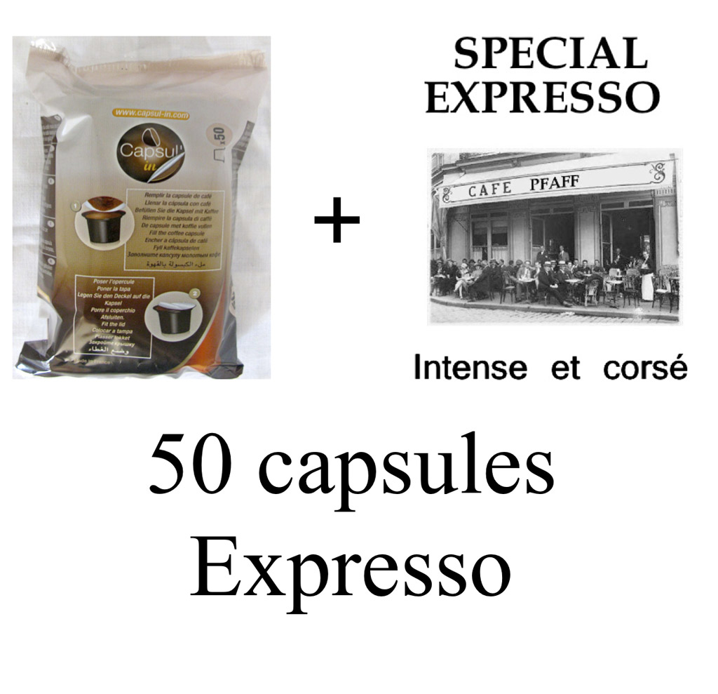 Kit Expresso : 50 capsul'in + 250 grs de caf� expresso