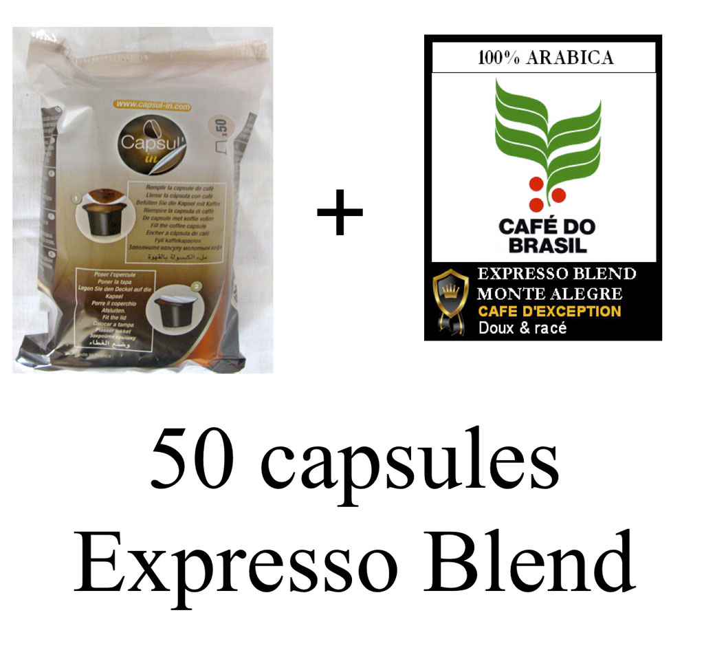Kit Br�sil blend : 50 capsul'in + 250 grs de Br�sil expresso ble