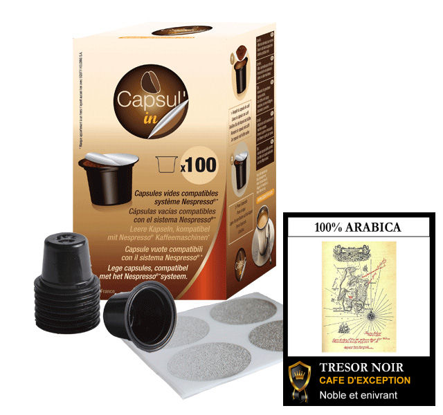 Pack Capsul'in + 500 grs TRESOR NOIR - caf� �quilibr�