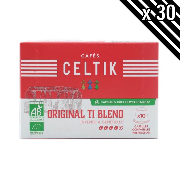 30x10 capsules originaltiblend celtik nespresso biocompostables