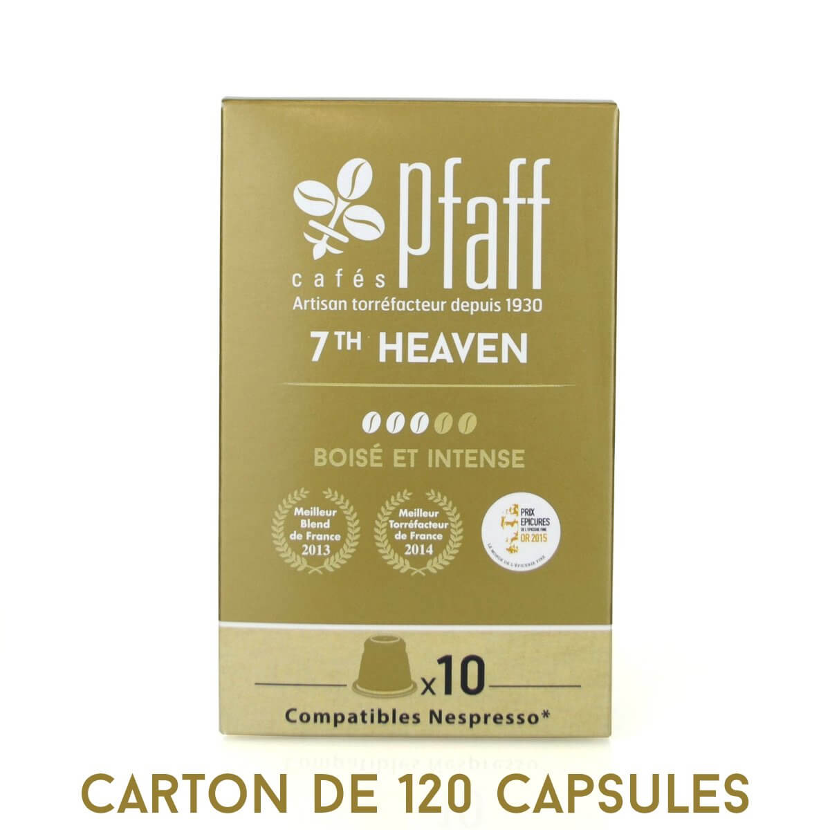 120 capsules 7Th HEAVEN compatibles Nespresso®* - élu meilleur expresso de France