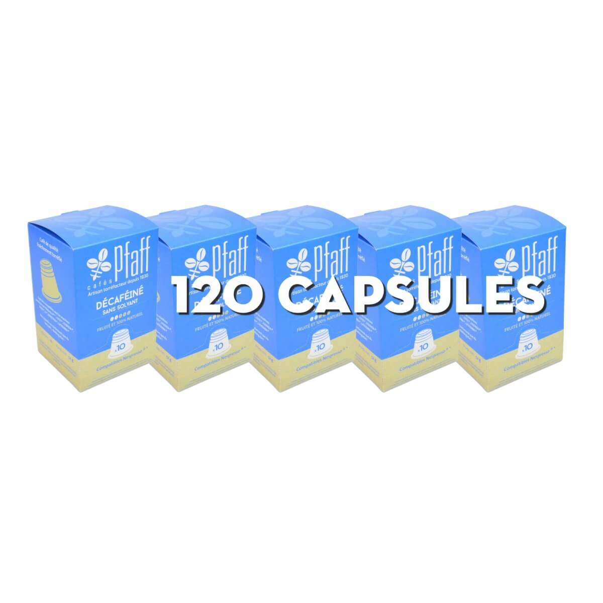 120 capsules Déca (Décaféiné sans solvant) compatibles Nespresso®* - 100 % Arabica