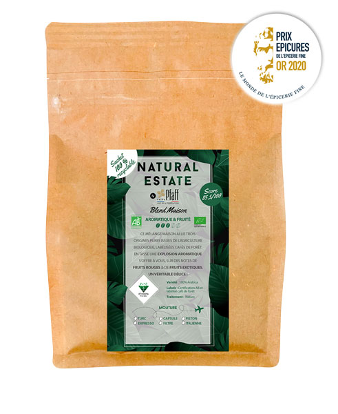 Blend Natural Estate café en grain de foret médaille d'or Prix Epicure 2020
