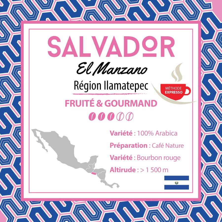 Café SALVADOR - El Manzano - Région Ilamatepec - Méthode Expresso - café moulu