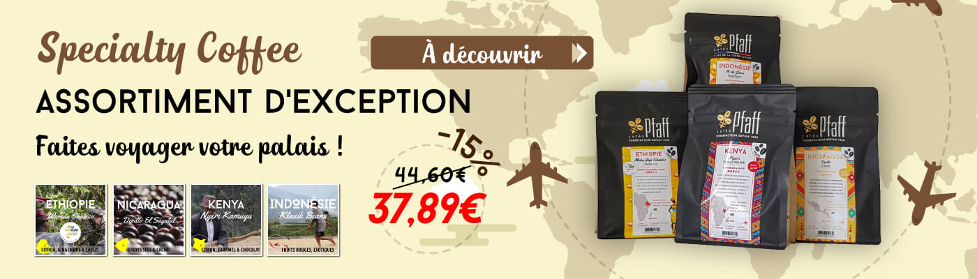 Assortiment café : sélection de 4x250gr Specialty Coffee