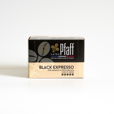 10 capsules BLACK EXPRESSO compatibles Nespresso®*