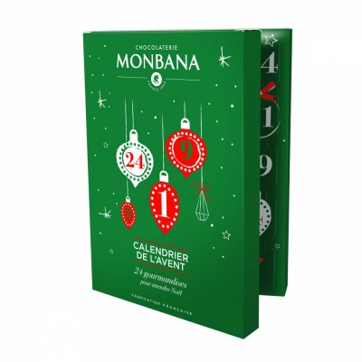 Calendrier de l'avent MONBANA - 24 gourmandises pour attendre Noël