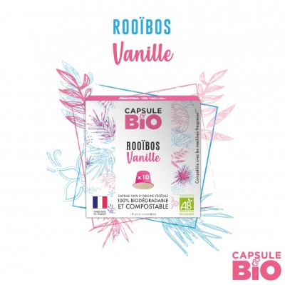 Capsule rooibos VANILLE bio - boite de 10 capsules