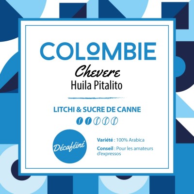 Café en grain Colombie Huila Pitalito - Chevere - Blend Décaféiné