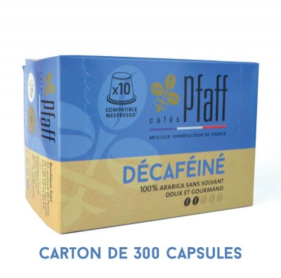 300 capsules Déca (Décaféiné sans solvant) compatibles Nespresso®* - 100 % Arabica