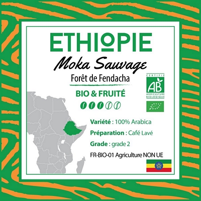 Café en grain ETHIOPIE - Moka Sauvage - Région Wallagga
